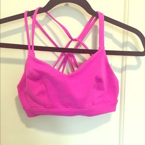 Pink sport bra